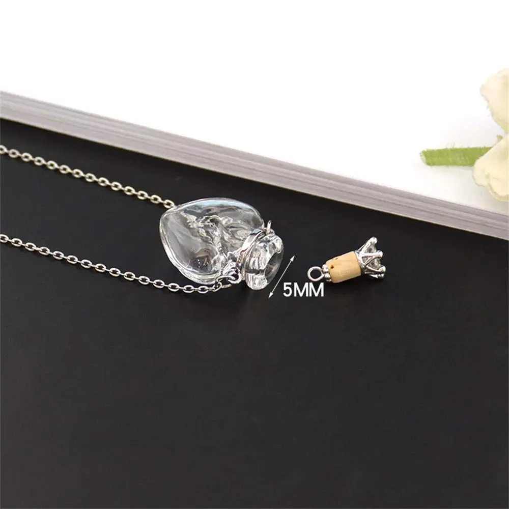 IVYRISE Clear Heart Vial Necklace 60cm (23.6in) | Memorial Keepsake Pendant for Liquids or Dry Items - view 3