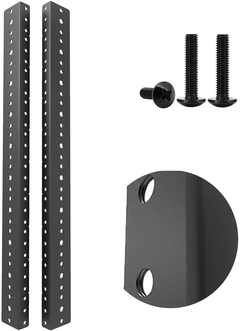 JINGCHENGMEI 10U Steel Rack Rails Kit with Hardware | Supports Rack Mount Equipment in India - main product image