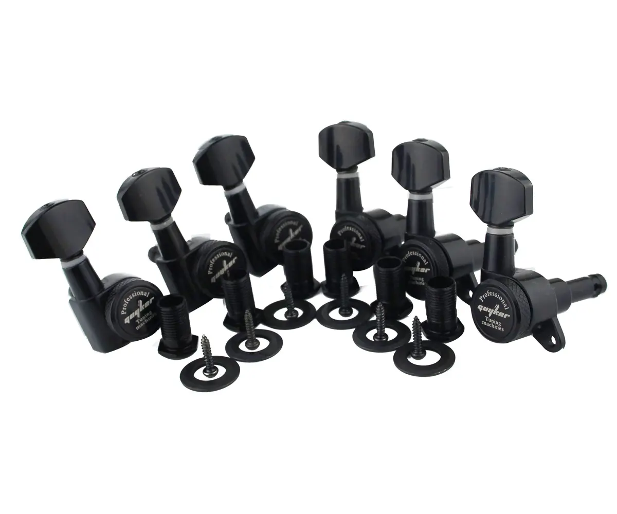 Guyker Guitar Locking Tuners (6-Pack Right) - 1:18 Gear Ratio, Black | Precision Tuning for Electric & Acoustic Guitars - main product image