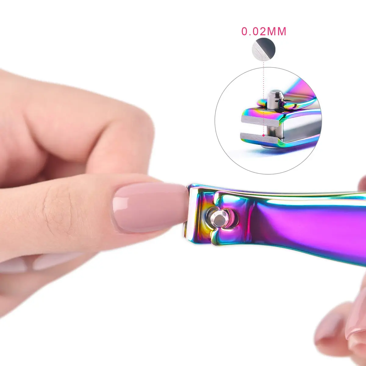 Rolabling Rainbow Stainless Steel Nail Clipper Set with Glass Nail File | Precision Fingernail & Toenail Cutters - view 4