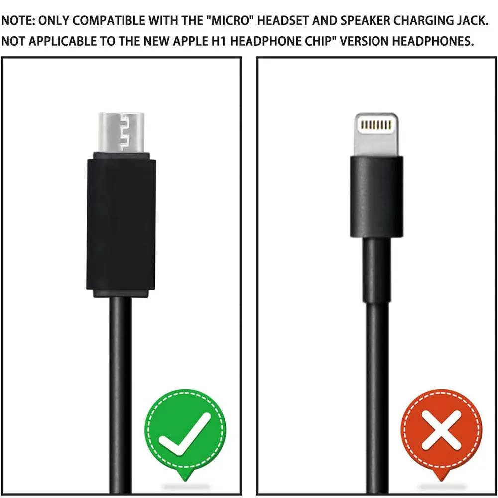 icevein Micro USB Charging Cable for Beats Solo & Pill Speakers | 3.3ft Black - view 3