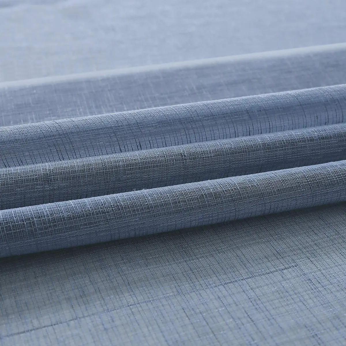 Pitalk Dusty Blue Curtains 52x84 | Linen Look Semi Sheer for Living Room & Bedroom - view 9