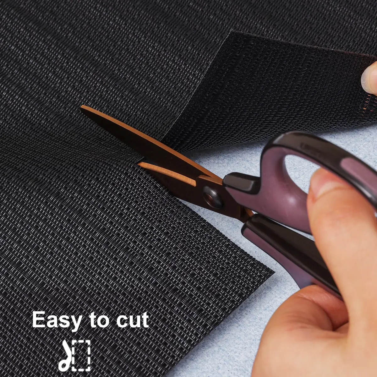 Myir JUN Black Placemats Set of 8 | Durable PVC Indoor/Outdoor Table Mats - view 9
