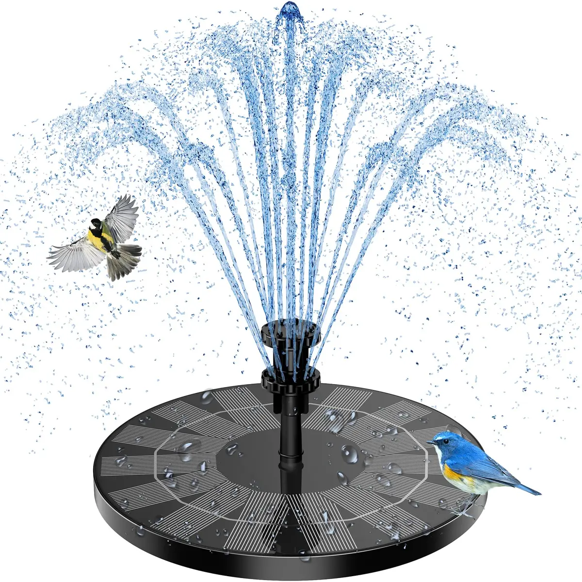 AISITIN 3.5W Solar Fountain with 6 Nozzles & 4 Fixer | Floating Outdoor Water Pump for Bird Baths, Gardens, Ponds - main product image