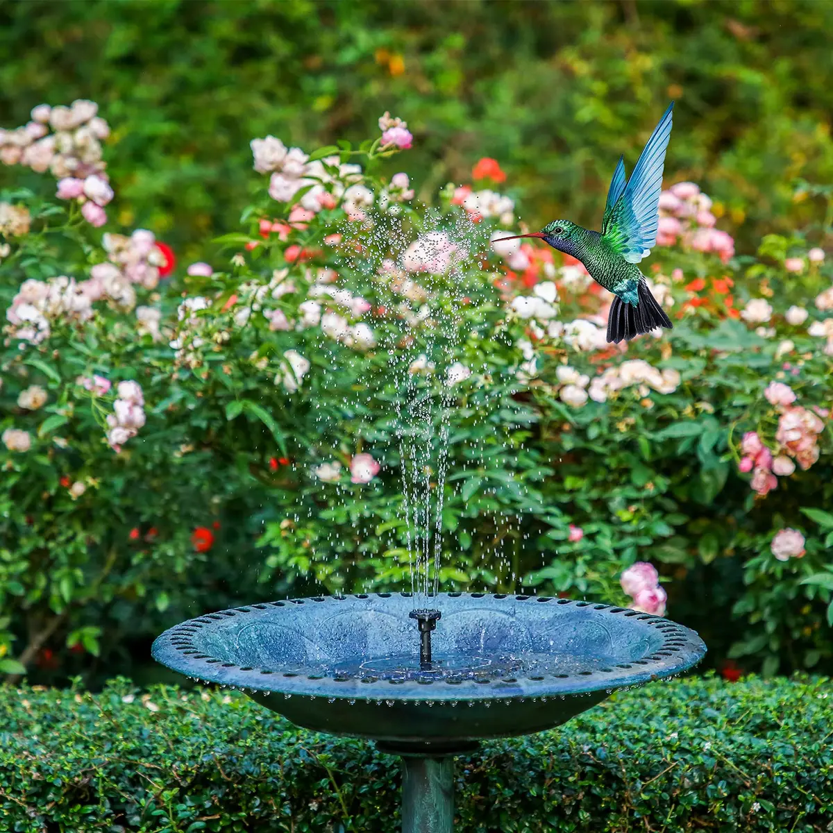 AISITIN 3.5W Solar Fountain with 6 Nozzles & 4 Fixer | Floating Outdoor Water Pump for Bird Baths, Gardens, Ponds - view 2