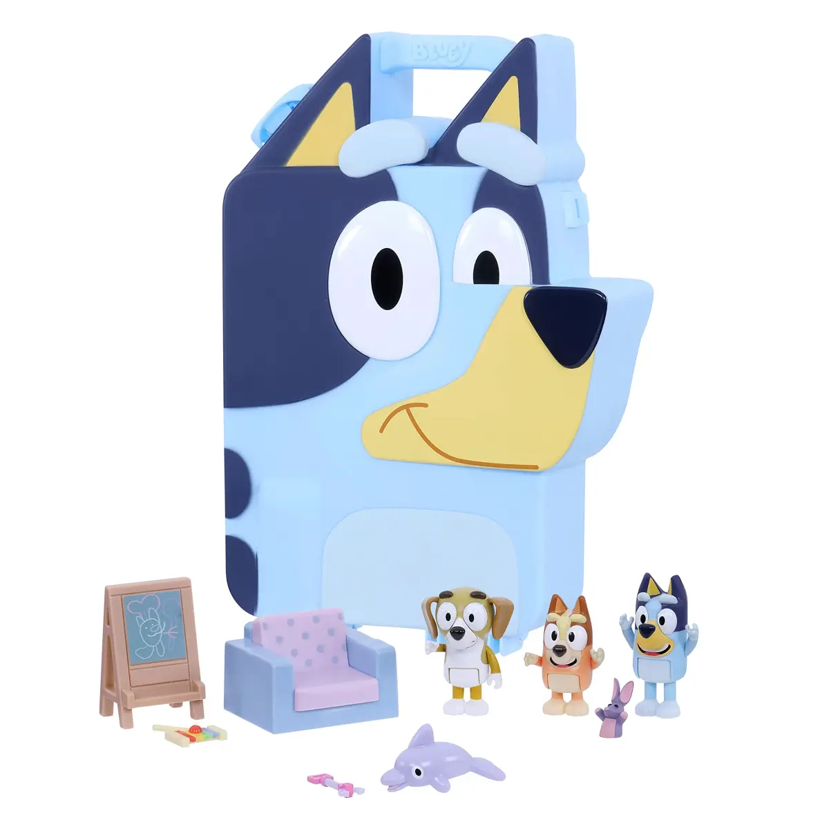 Bluey Deluxe Play & Go Toy Carrying Case with Figures and Accessories | ASTM-Tested Toy Organizer for Kids Ages 3+ - view 3