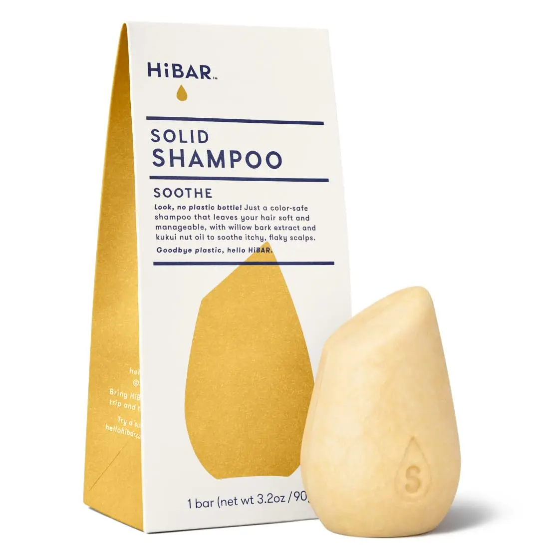 HIBAR Soothe Shampoo Bar 3.2 Oz | For Dry, Itchy, Flaky Scalps, Plastic-Free - main product image