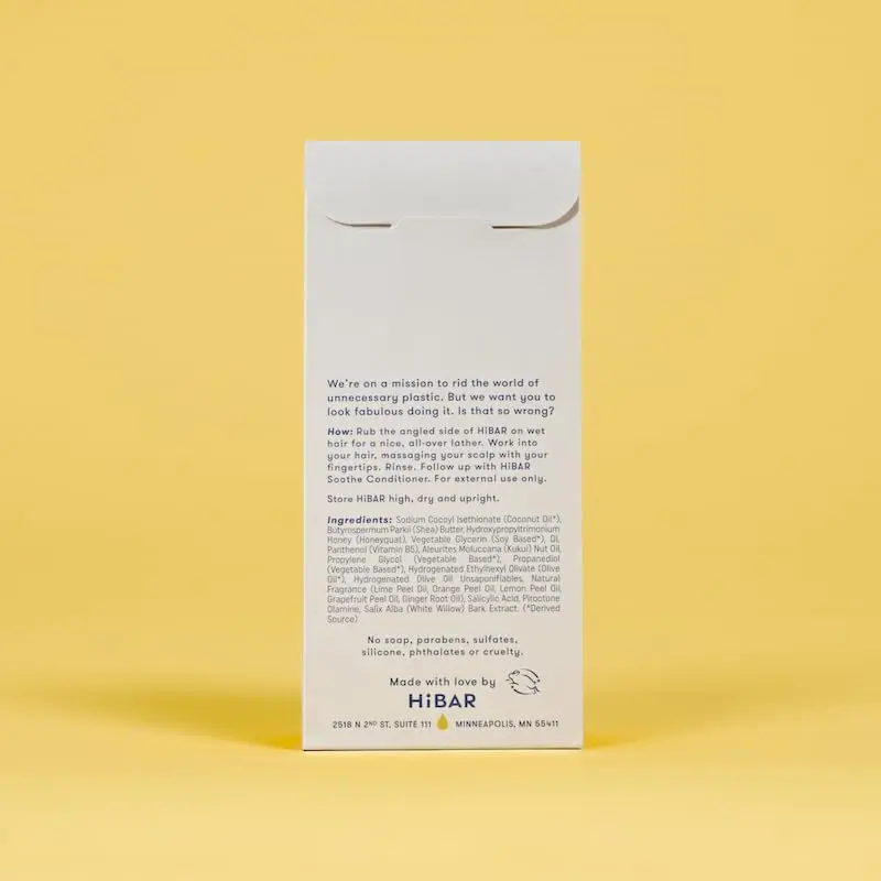 HIBAR Soothe Shampoo Bar 3.2 Oz | For Dry, Itchy, Flaky Scalps, Plastic-Free - view 14