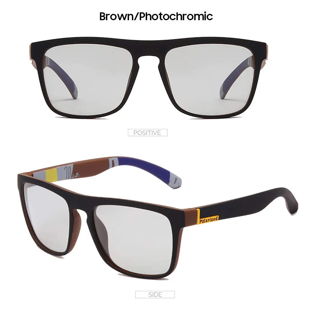 HCYCFY Photochromic Polarized Driving Sunglasses Square Matte Frame 65mm (2.56in) | Adaptive Tint for All-Day Clarity - view 6