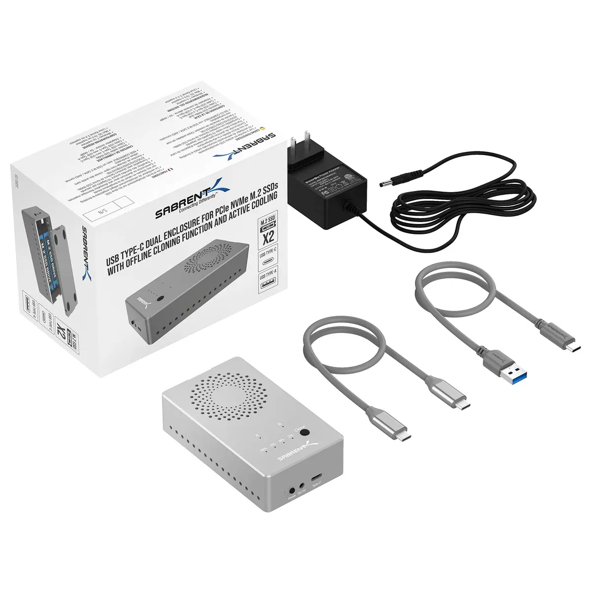 Sabrent Dual M.2 NVMe SSD Docking Station with Offline Clone Function EC-SSD2 | 10Gbps USB-C - view 9
