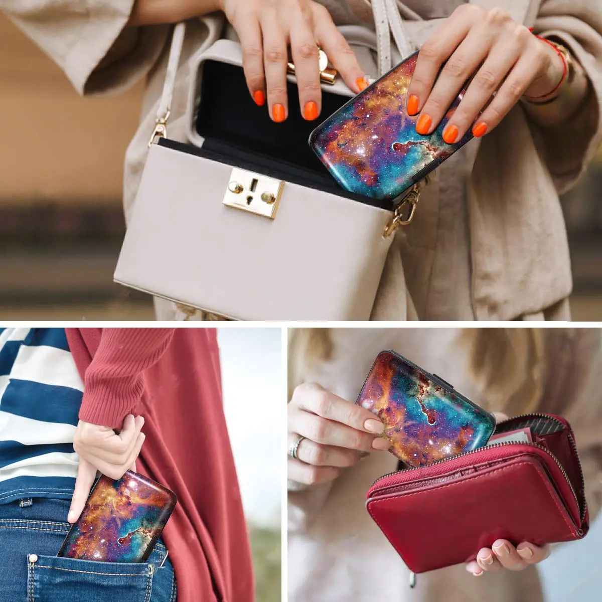 Coco Rossi RFID Aluminum Credit Card Holder Small Mini Wallet for Women | Slim, Secure, Stylish - view 6