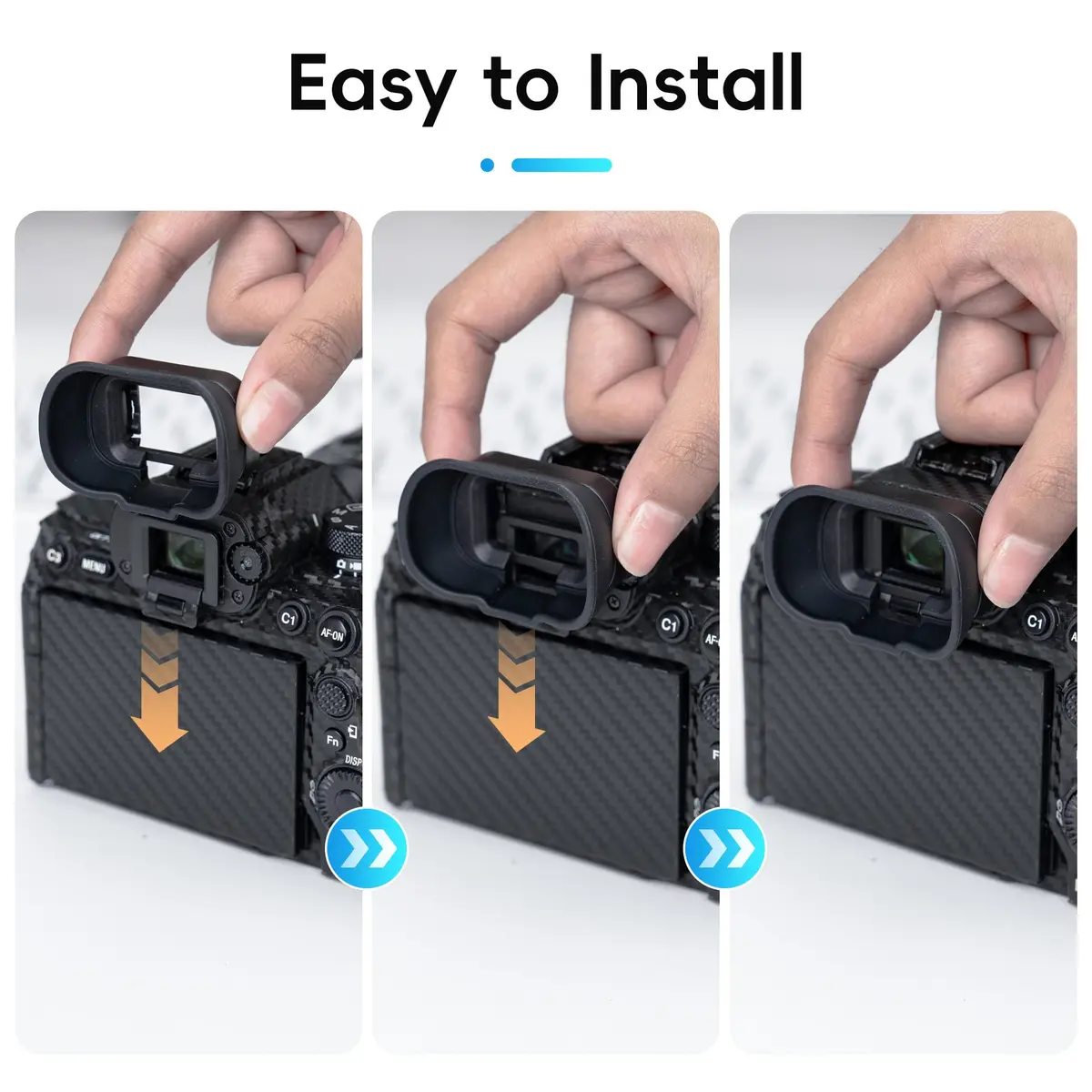 Kiorafoto Extended Eyecup for Sony A7S III, A1, A7 IV, A7R V Cameras | Replaces FDA-EP19 Viewfinder - view 5