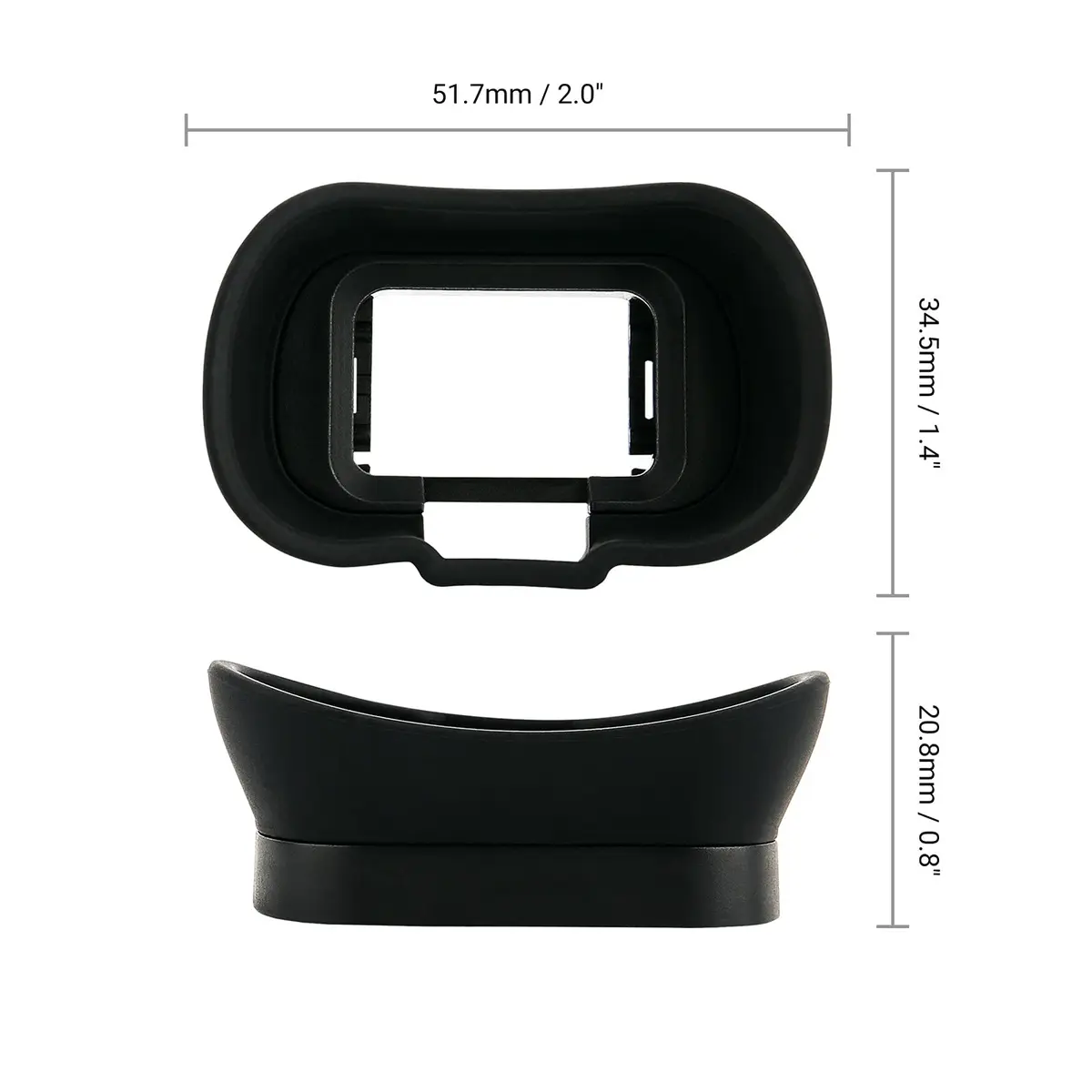 Kiorafoto Extended Eyecup for Sony A7S III, A1, A7 IV, A7R V Cameras | Replaces FDA-EP19 Viewfinder - view 8