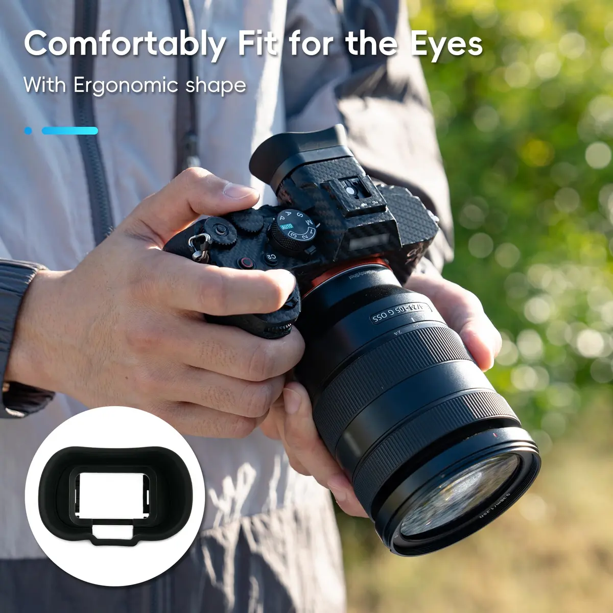 Kiorafoto Extended Eyecup for Sony A7S III, A1, A7 IV, A7R V Cameras | Replaces FDA-EP19 Viewfinder - view 4
