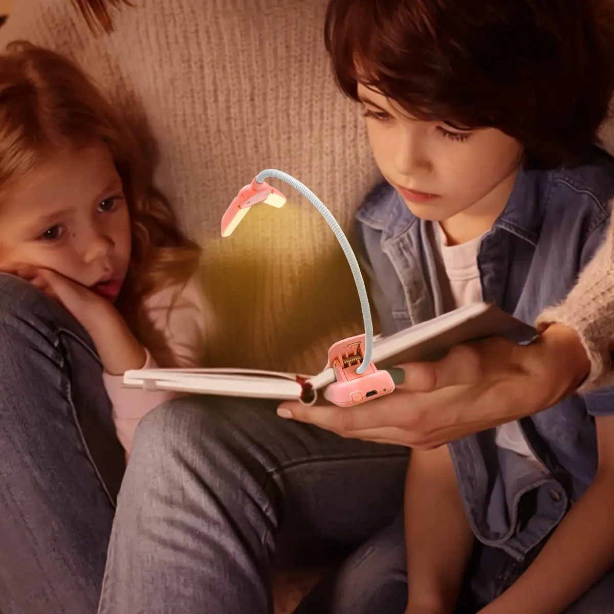 Vekkia 14 LED Rechargeable Book Light Pink | 70 Hrs Cordless Reading - view 6