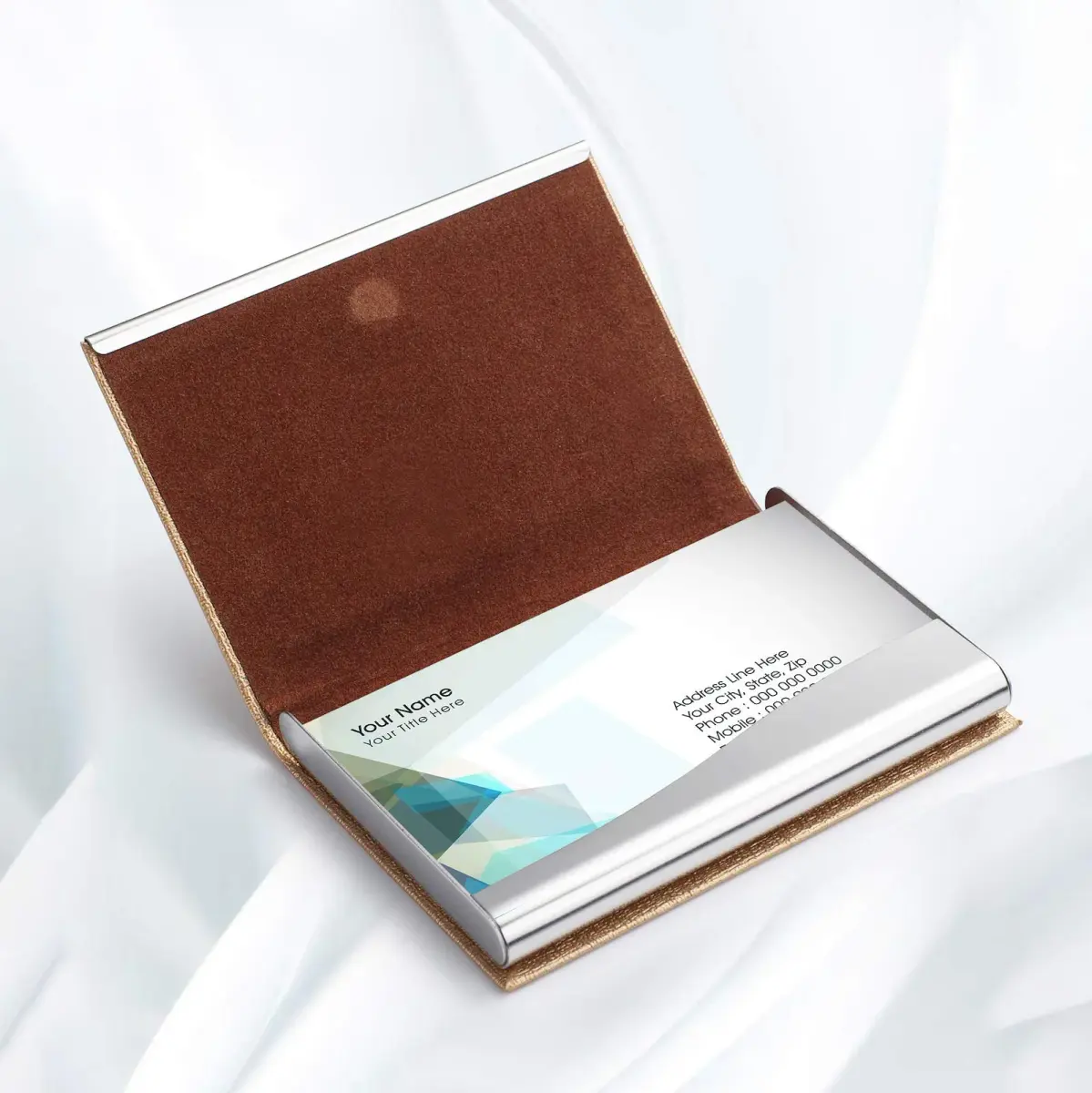 FACATH Luxury PU Leather Business Card Holder Case | Gold, Slim, Magnetic Closure - view 4