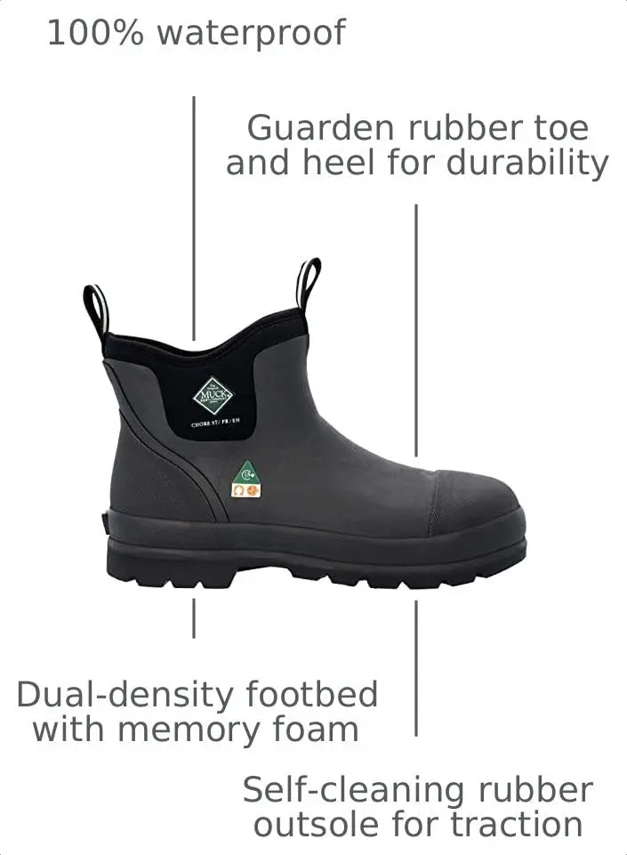 MUCK Men's Outscape Chelsea Slip On Black Size 8 | Waterproof Active Outdoor Footwear - view 3