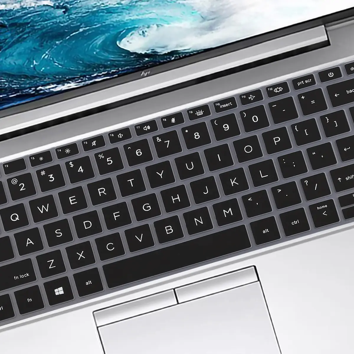 MUBUY-GOL Black Silicone Keyboard Cover Skin for HP EliteBook 13.3 inch Laptops (US Layout) - view 3