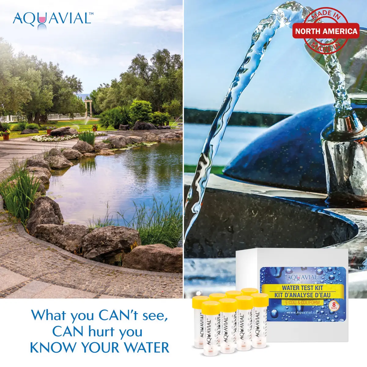 AquaVial Water Testing Kit 8-Pack for E. Coli & Coliform Bacteria | High Sensitivity Water Quality Test - view 2