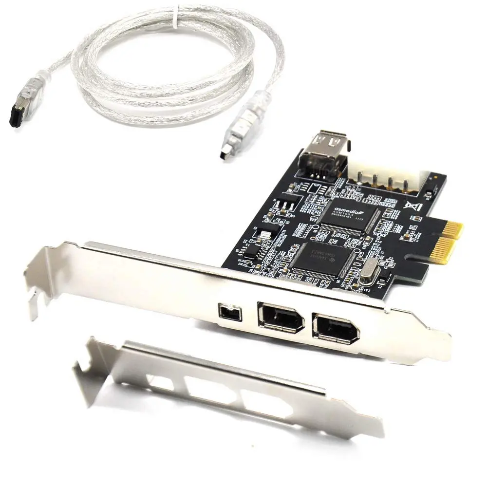 Pardarsey PCIe Firewire Card IEEE 1394a 4 Ports | Plug-and-Play Controller for Windows 10 & Mac OS - main product image