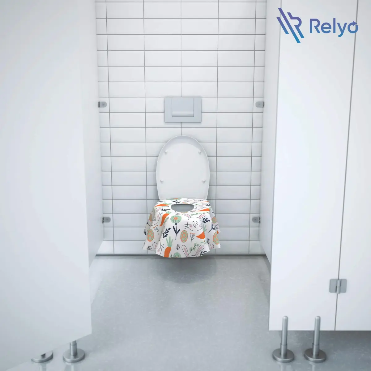 Relyo Disposable Toilet Seat Covers 20 Pack Easter Bunny | Waterproof & Non-Slip for Travel & Potty Training - view 7