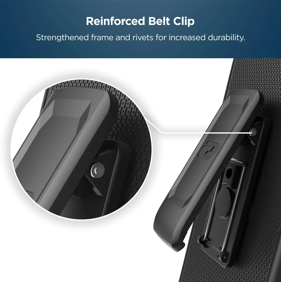 ENCASED DuraClip Belt Clip Case for Samsung Galaxy S21 | Slim Phone Cover with Holster, 180° Swivel Clip, Black - view 5