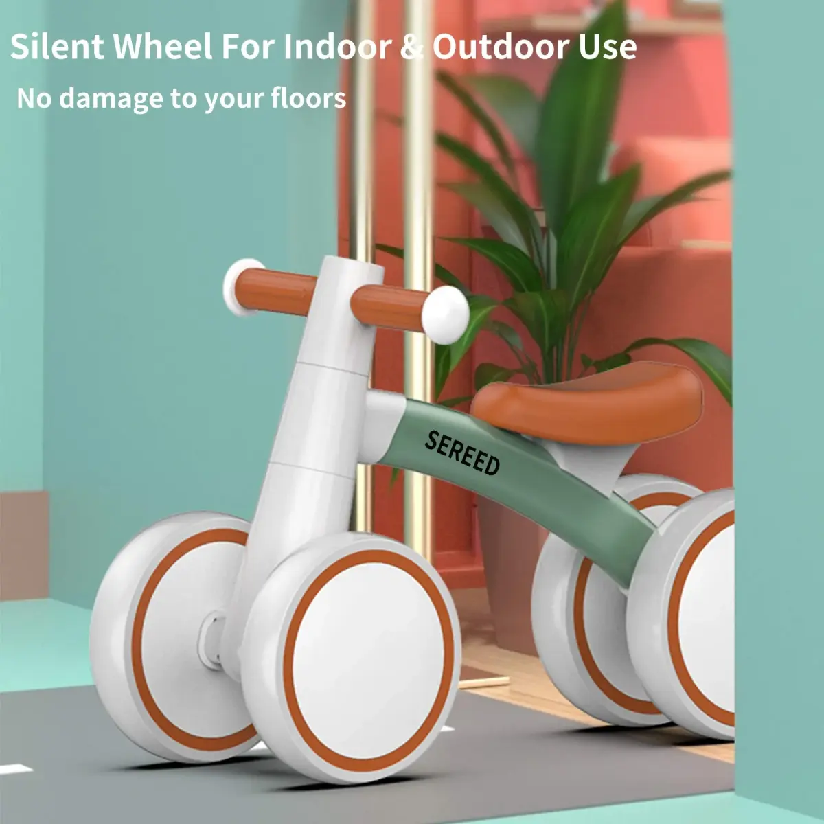 SEREED Baby Balance Bike Green 1.6kg (3.6 lb) | ASTM-Tested for Toddlers 12-24 Months - view 5