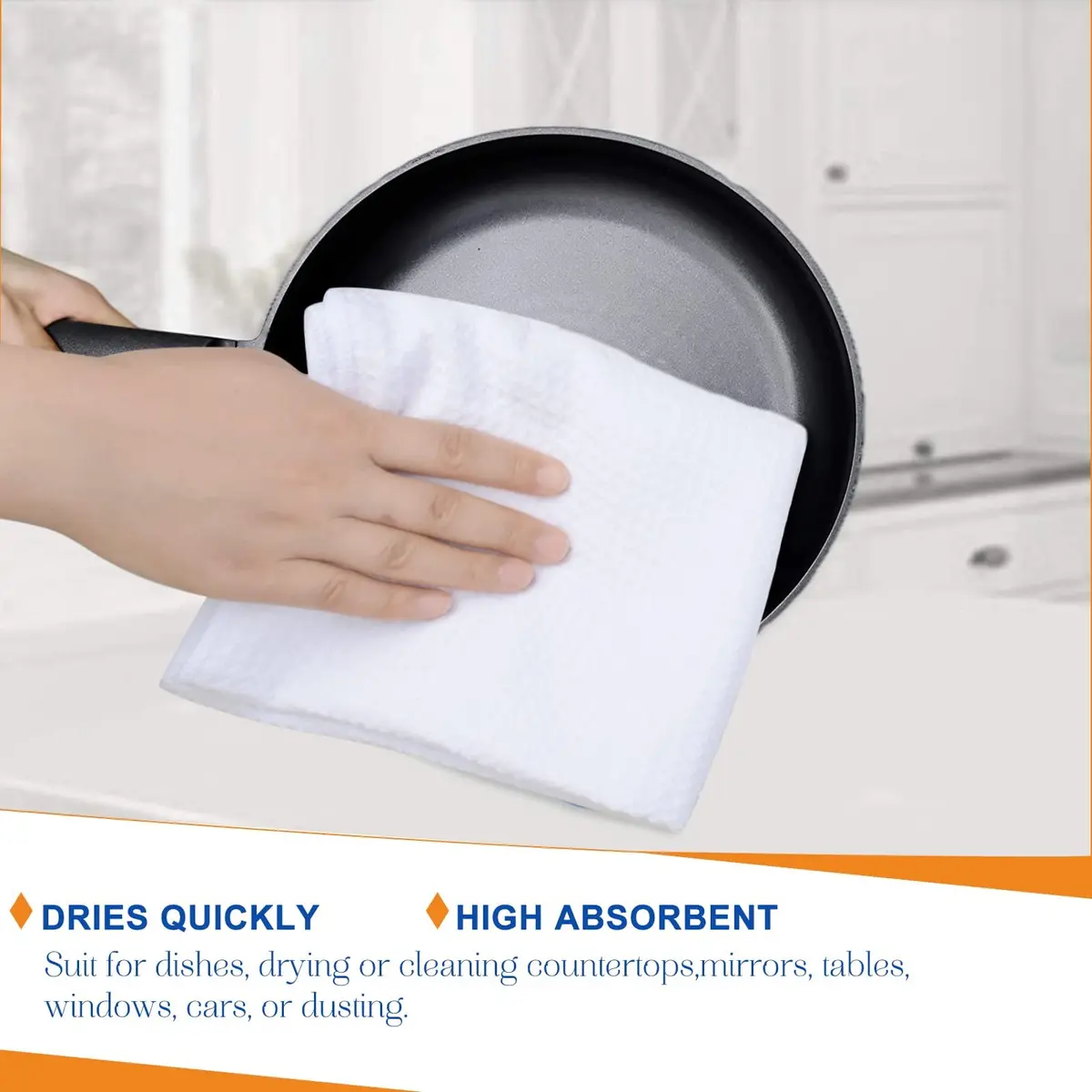 SINLAND Microfiber Kitchen Towels 6 Pack | Quick Dry & Lint-Free 16x24 Inch - view 8