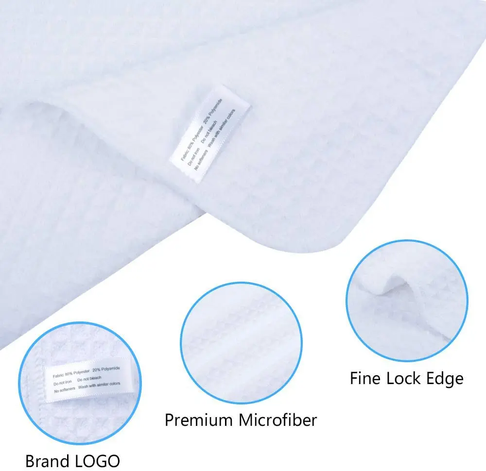 SINLAND Microfiber Kitchen Towels 6 Pack | Quick Dry & Lint-Free 16x24 Inch - view 2