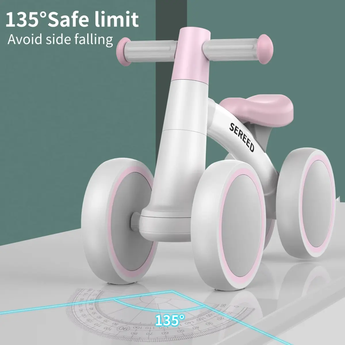 SEREED Baby Balance Bike for 1 Year Old Boy Girl, First Birthday Gift Toy | Aluminum Alloy Frame, 12-24 Months Toddler Bike - view 7