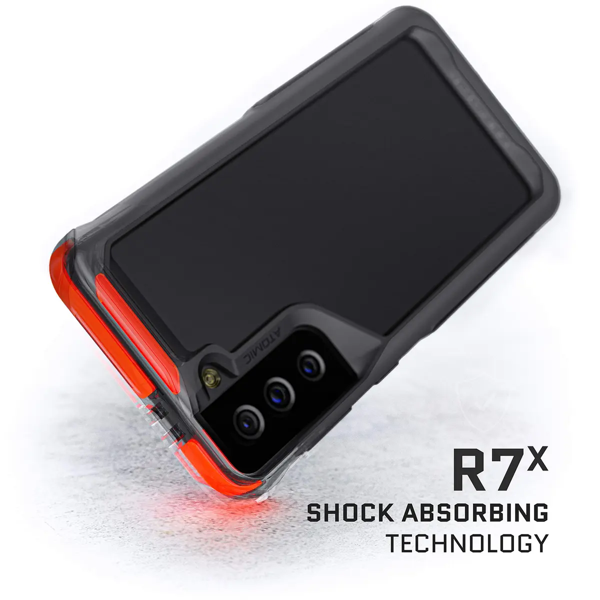 Ghostek ATOMIC slim S21 Plus Case with Aluminum Bumper & Clear Back | Heavy Duty Shock-Absorbent Protection (70-120c) - view 7