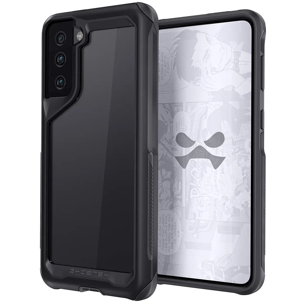 Ghostek ATOMIC slim S21 Plus Case with Aluminum Bumper & Clear Back | Heavy Duty Shock-Absorbent Protection (70-120c) - view 2