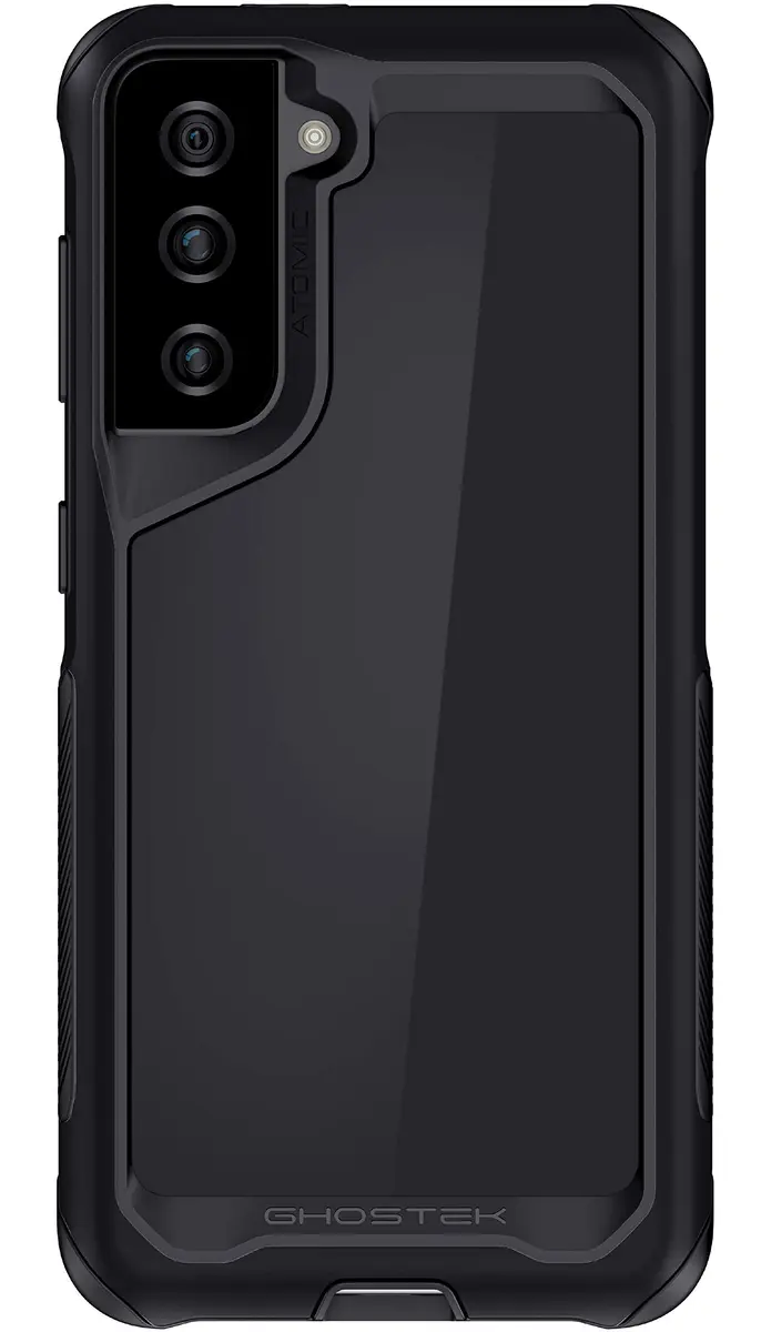 Ghostek Atomic Slim Samsung Galaxy S21 Case - Heavy Duty Aluminum Bumper Clear Back Cover - Shock-Absorbing Protective Phone Case for Galaxy S21 5G Phone Case 2021, (6.2") - main product image
