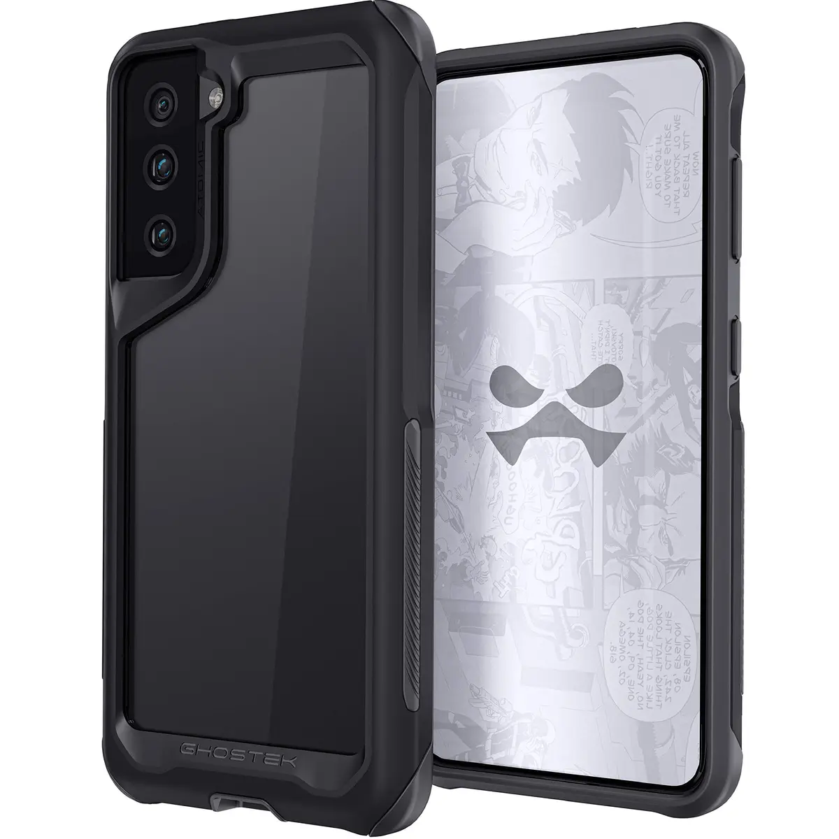 Ghostek Atomic Slim Samsung Galaxy S21 Case - Heavy Duty Aluminum Bumper Clear Back Cover - Shock-Absorbing Protective Phone Case for Galaxy S21 5G Phone Case 2021, (6.2") - view 2