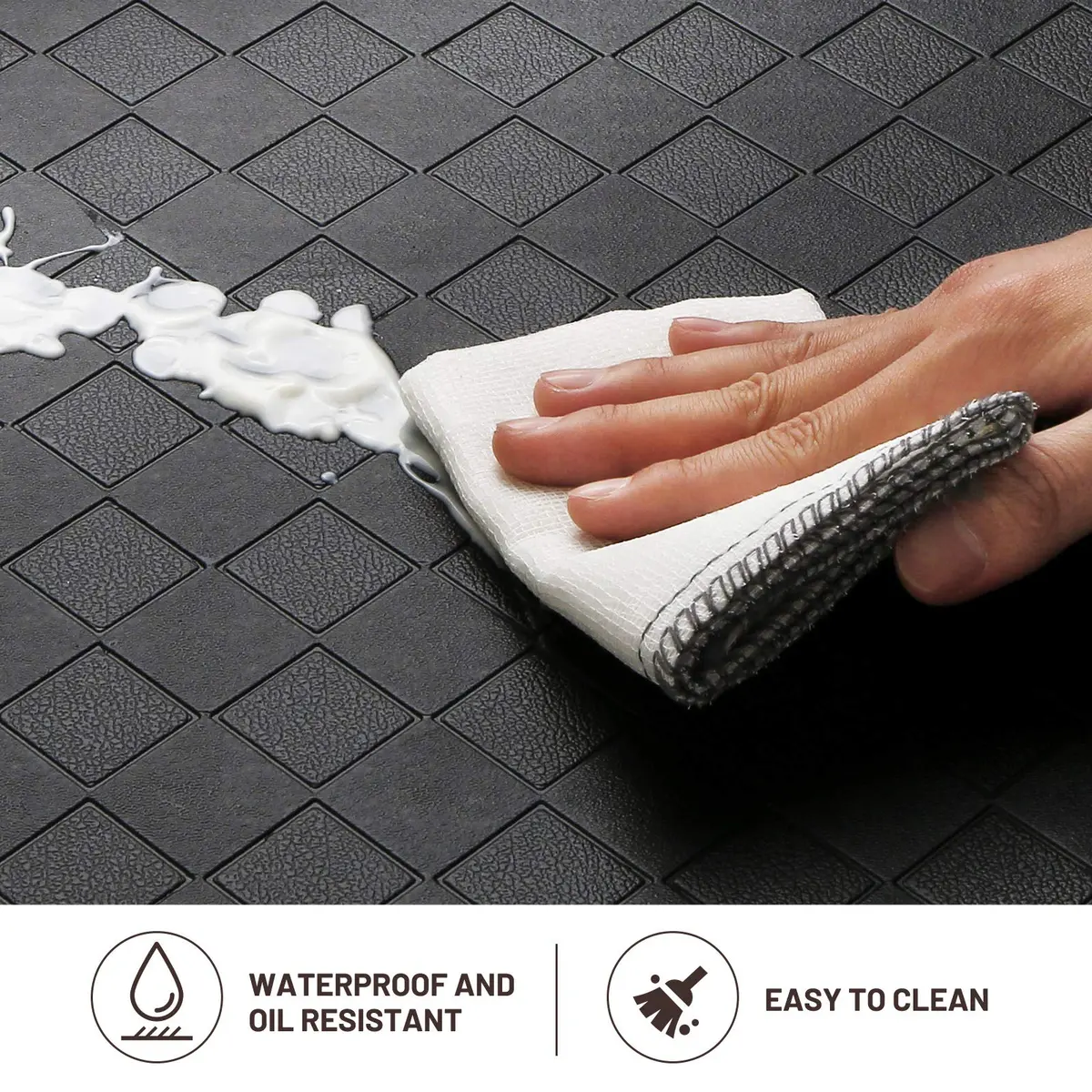 HappyTrends Kitchen Mats for Floor Cushioned Anti-Fatigue Kitchen Rugs | Extra Thick, Waterproof & Non Slip (28"L x 17.3"W) - view 5