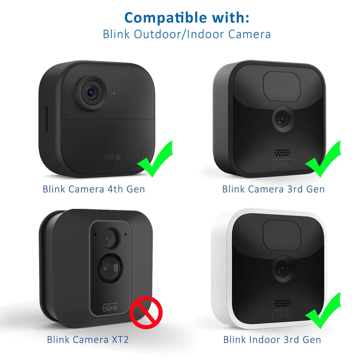 GoHonor 3-Pack Blink Outdoor Camera Mount Bracket with Sync Module Outlet Mount | Weatherproof ABS Plastic, 360° Rotation, Easy Install - view 2