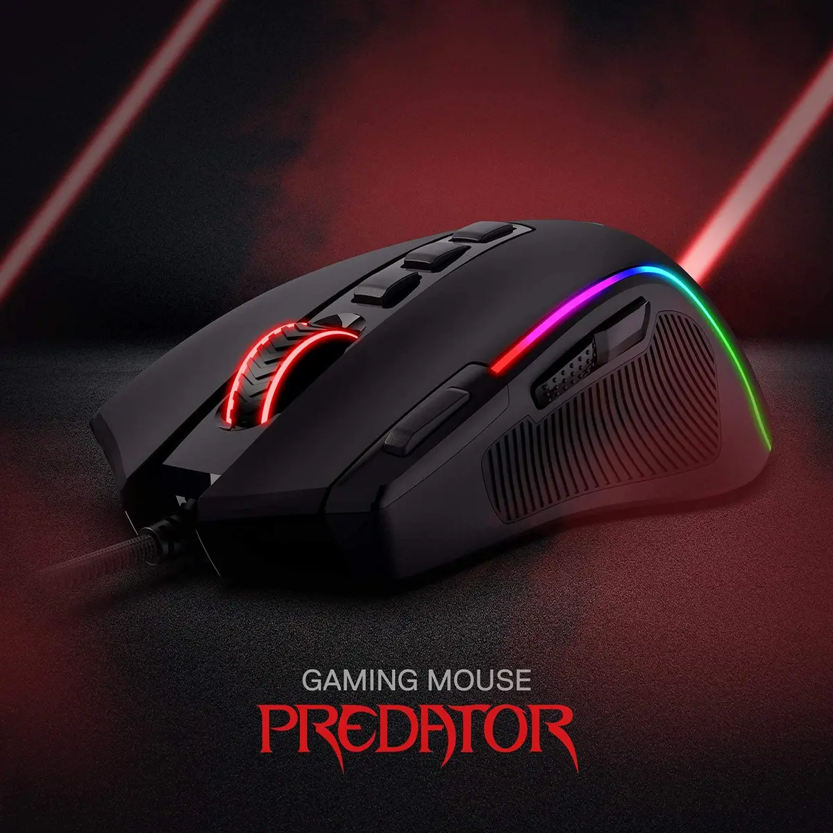 Redragon M612 Predator Wired RGB Optical Gaming Mouse 8000 DPI, 126g | 11 Programmable Buttons, Pixart P3104 Sensor - view 2