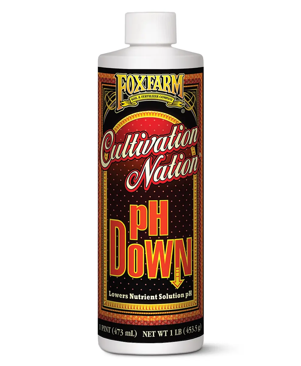 FoxFarm Cultivation Nation pH Down for Plants’ Nutrient Solutions 1 Pint | Formulated with Citric Acid for Soil & Hydroponics - main product image