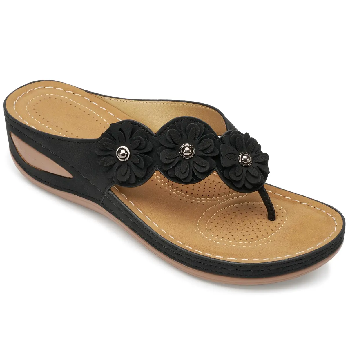 FUDYNMALC Wedge Sandals for Women Comfortable: Summer Platform Flip Flops - main product image
