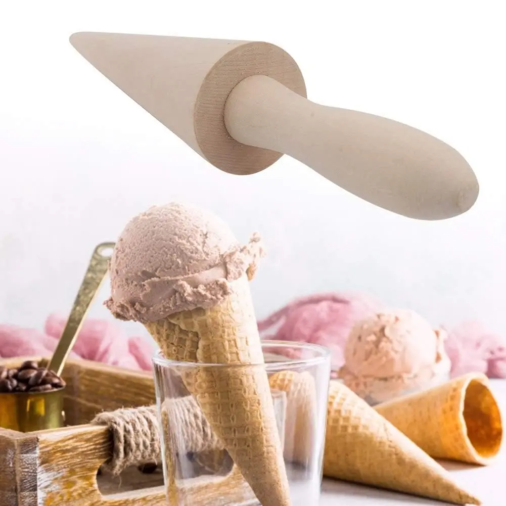 HERCHR Natural Wood Cone Roller for Pizzelles, Krumkakes & Ice Cream Cones | 23cm (9.1in) - view 8
