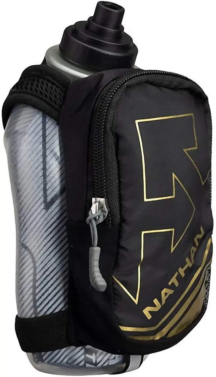 Nathan SpeedDraw Plus Insulated Flask 18oz | Grip-Free Hydration with Reflective Safety - main product image