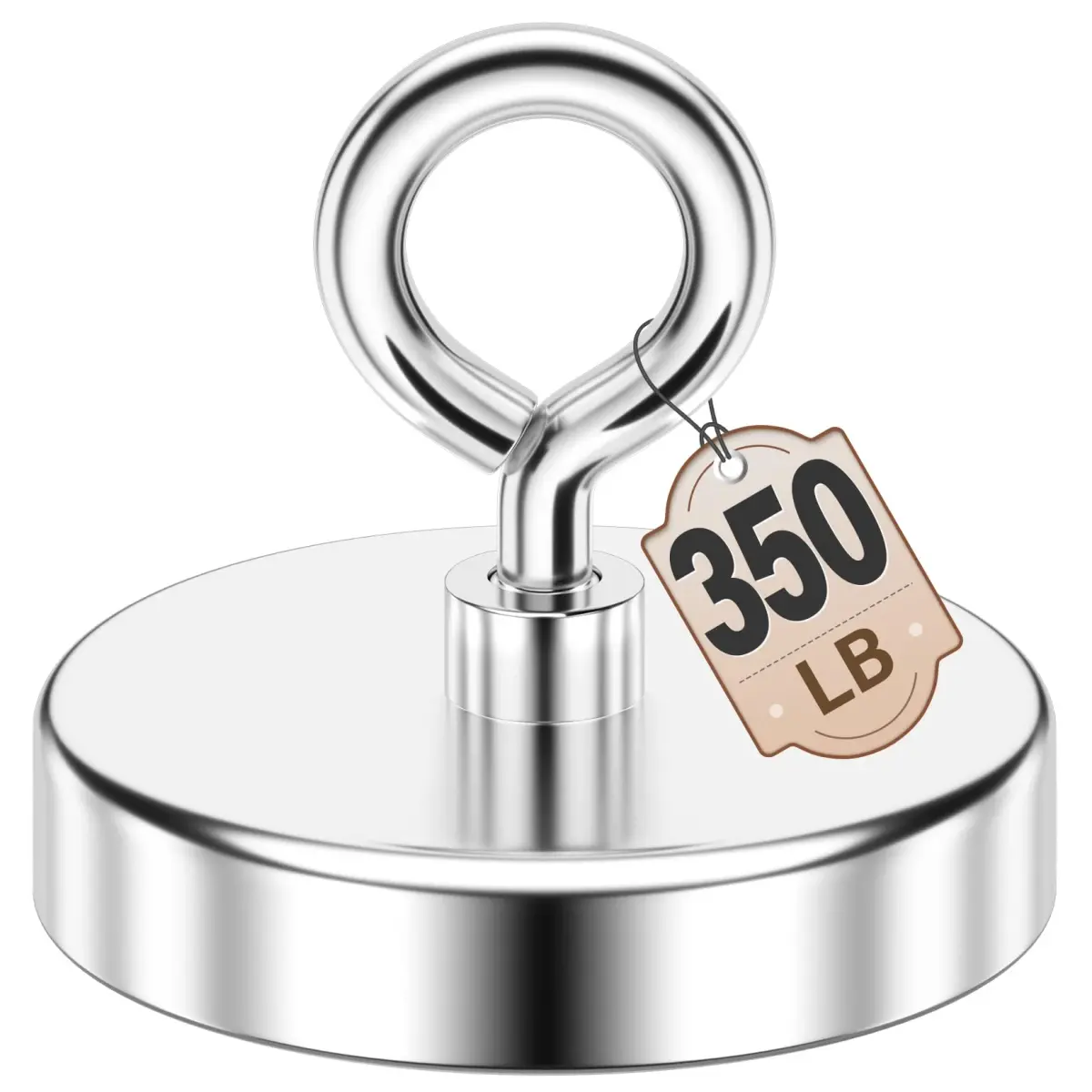 FINDMAG 350 LBS Fishing Magnet, 2 Inch (50mm) Diameter x 0.39 Inch (10mm) Thickness | Heavy Duty Neodymium Retrieval Magnet - main product image