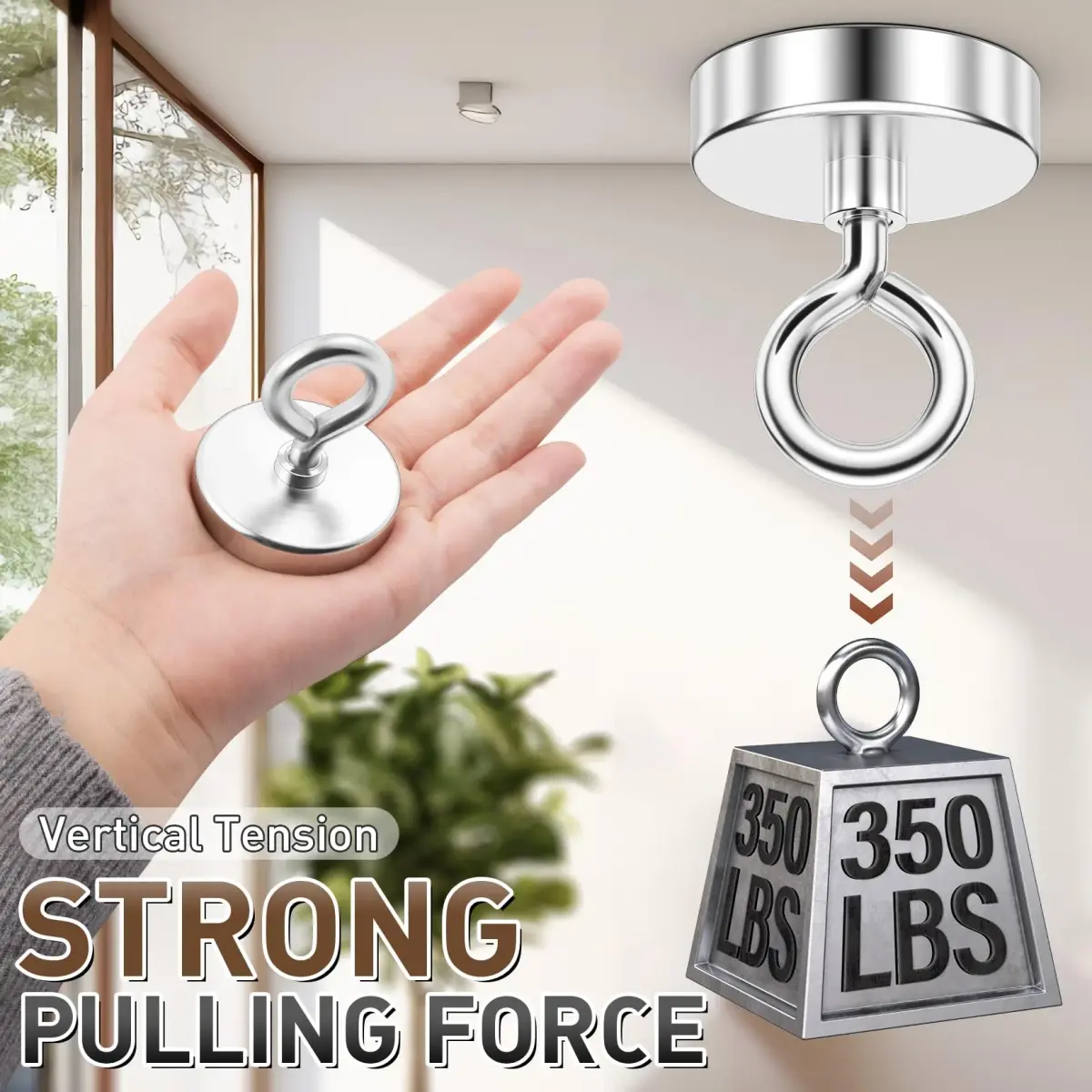 FINDMAG 350 LBS Fishing Magnet, 2 Inch (50mm) Diameter x 0.39 Inch (10mm) Thickness | Heavy Duty Neodymium Retrieval Magnet - view 9