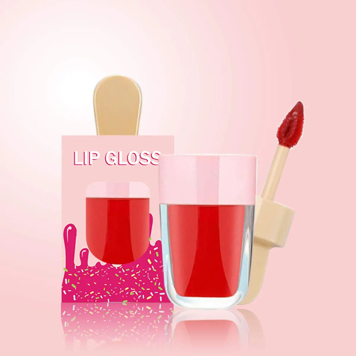 ANZKA Pink Lip Gloss Boxes 15 Pack Ice Cream Shaped | Premium Packaging for Lip Gloss Tubes - view 3
