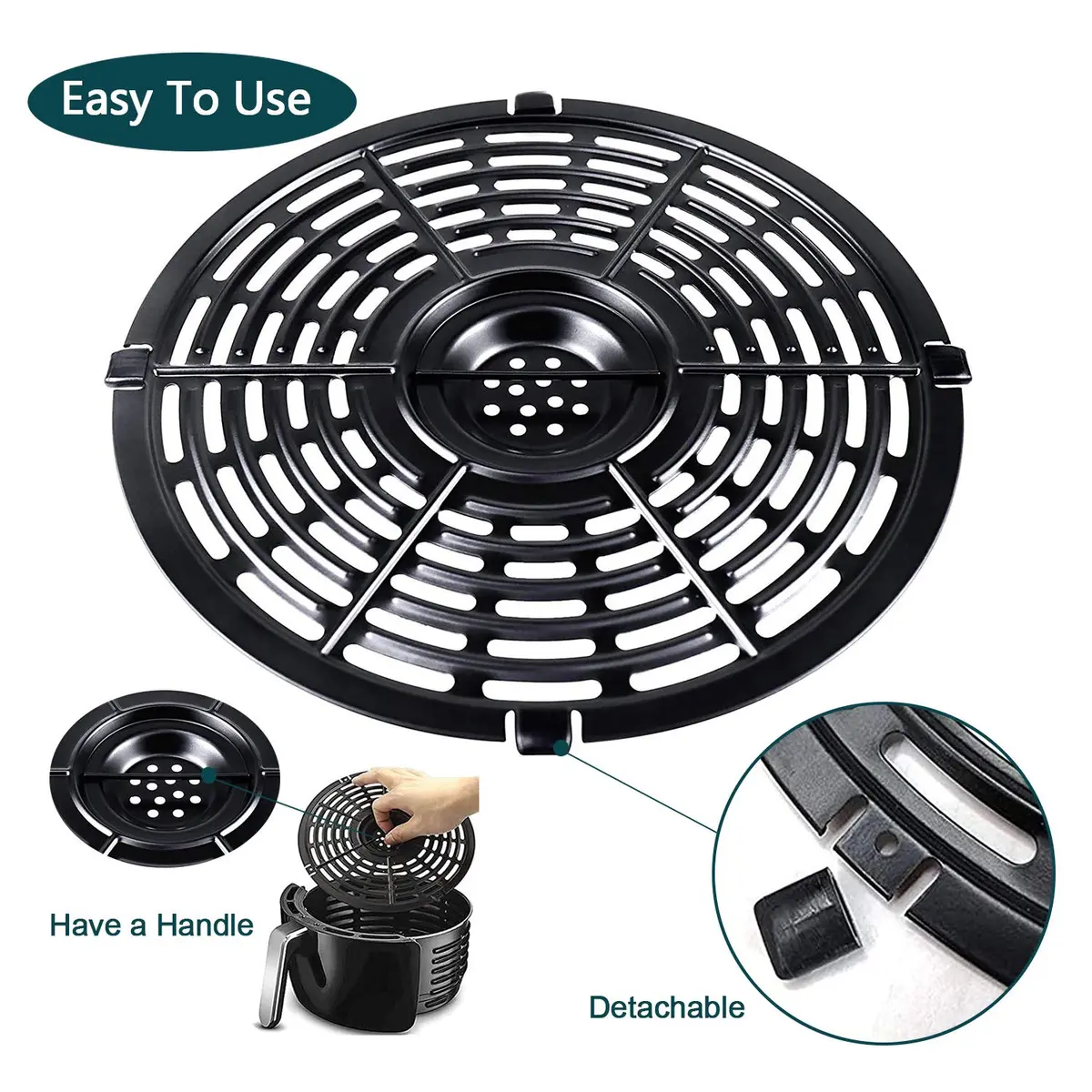 Autonomier MOST 5QT ir Fryer Replacement Grill Pan for Power Dash Chefman | Nonstick, Stainless Steel, Dishwasher Safe - view 3