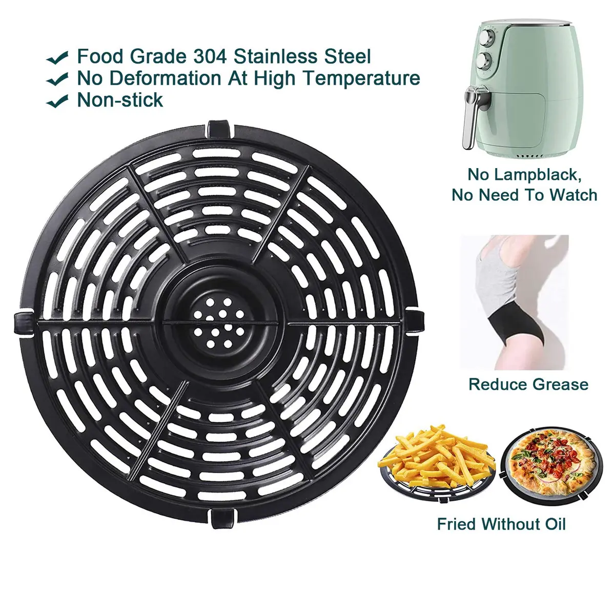 Autonomier MOST 5QT ir Fryer Replacement Grill Pan for Power Dash Chefman | Nonstick, Stainless Steel, Dishwasher Safe - view 4
