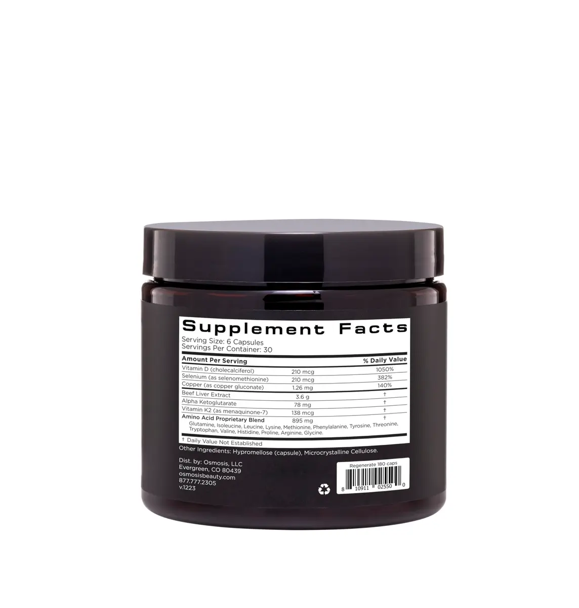 OSMOSIS Regenerate Skin & Liver Support Supplement, 180 Count | Supports Liver & Skin Firmness - view 3