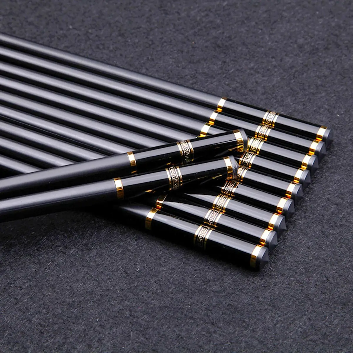 VIWIK Gold Reusable Chopsticks Set | Fiberglass, BPA-Free, Anti-Slip, Dishwasher Safe, 9.6 Inch - view 2