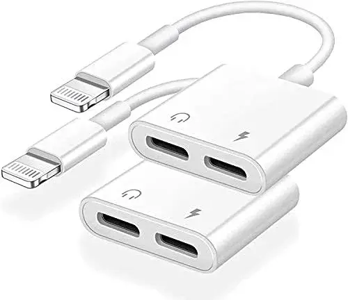Belcompany MFi Certified Dual Lightning Adapter 2 Pack | Charge & Listen Simultaneously - main product image