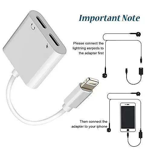 Belcompany MFi Certified Dual Lightning Adapter 2 Pack | Charge & Listen Simultaneously - view 4